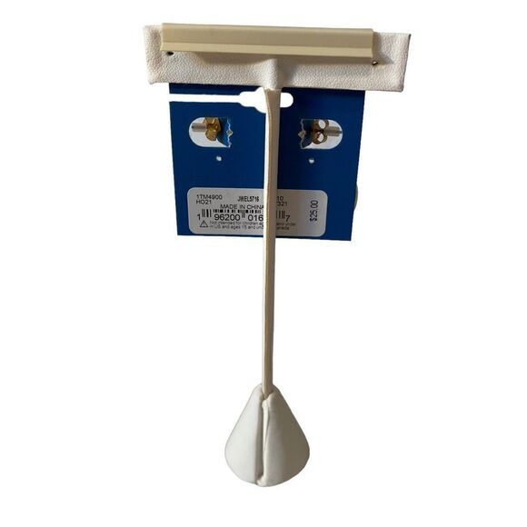 Twist Hoop Matte Gold Toned Earring. - Picture 4 of 6